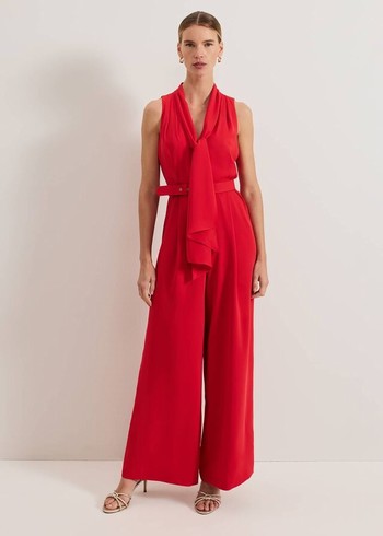 Phase Eight Elika Red Jumpsuit Red Canada | QJEOPS-691